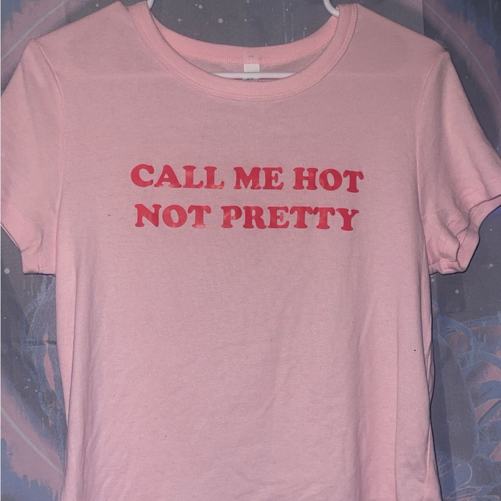 Bella Canvas Pink Tee with Red Text